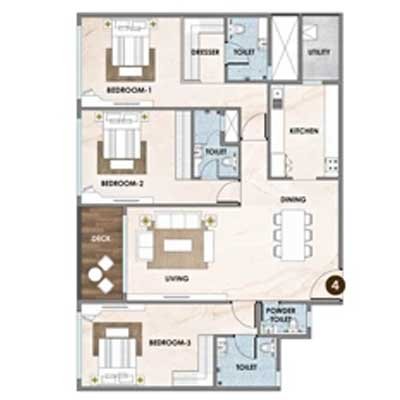 Kolte Patil Sinhagad Road 2 BHK Floor Plan